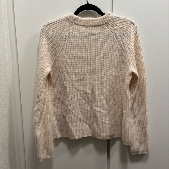 Quince Women’s Sz Small 100% Cashmere Cream Knit Sweater Quiet Luxury - Picture 2 of 7